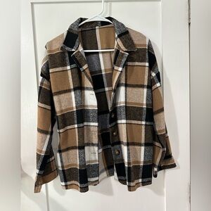 Plaid Flannel Button-Up